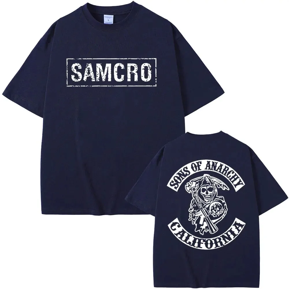 Sons of Anarchy SAMCRO Print T-shirt Men Women Trend Hip Hop Rock Oversized Short Sleeve Tee Summer Cotton T Shirts Clothes Tops