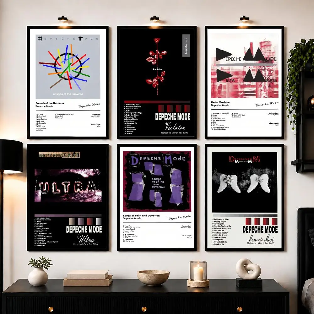 D-Depeche-M-Mode Band Poster Wall Art Sticker For Living Room Bedroom Bar Home Decor Mural Painting Decoration