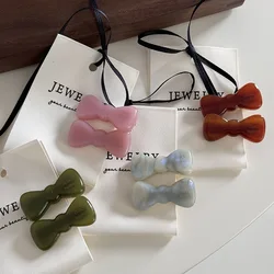 Korean New Fashion 8.5cm Geometry Colorful Wavy Hairpins Retro Acrylic Marbling Spring Clip Top Clip Hair Accessories