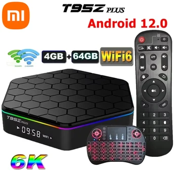 Xiaomi T95Z PLUS 스마트 Tv 박스 안드로이드 12 H618 2/4GB RAM 32/64GB ROM Wifi6 2.4G/5G Wifi HDR 6K 미디어 플레이어(טלוויזיה용)