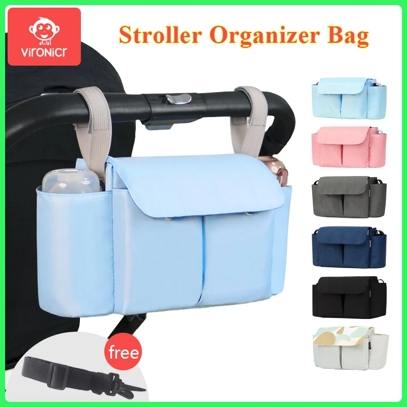 

Baby Stroller Storage Large Capacity Travel Hanging Bag Stroller Bag Bottle Holder Pram Diaper Bags Baby Stroller Accessories