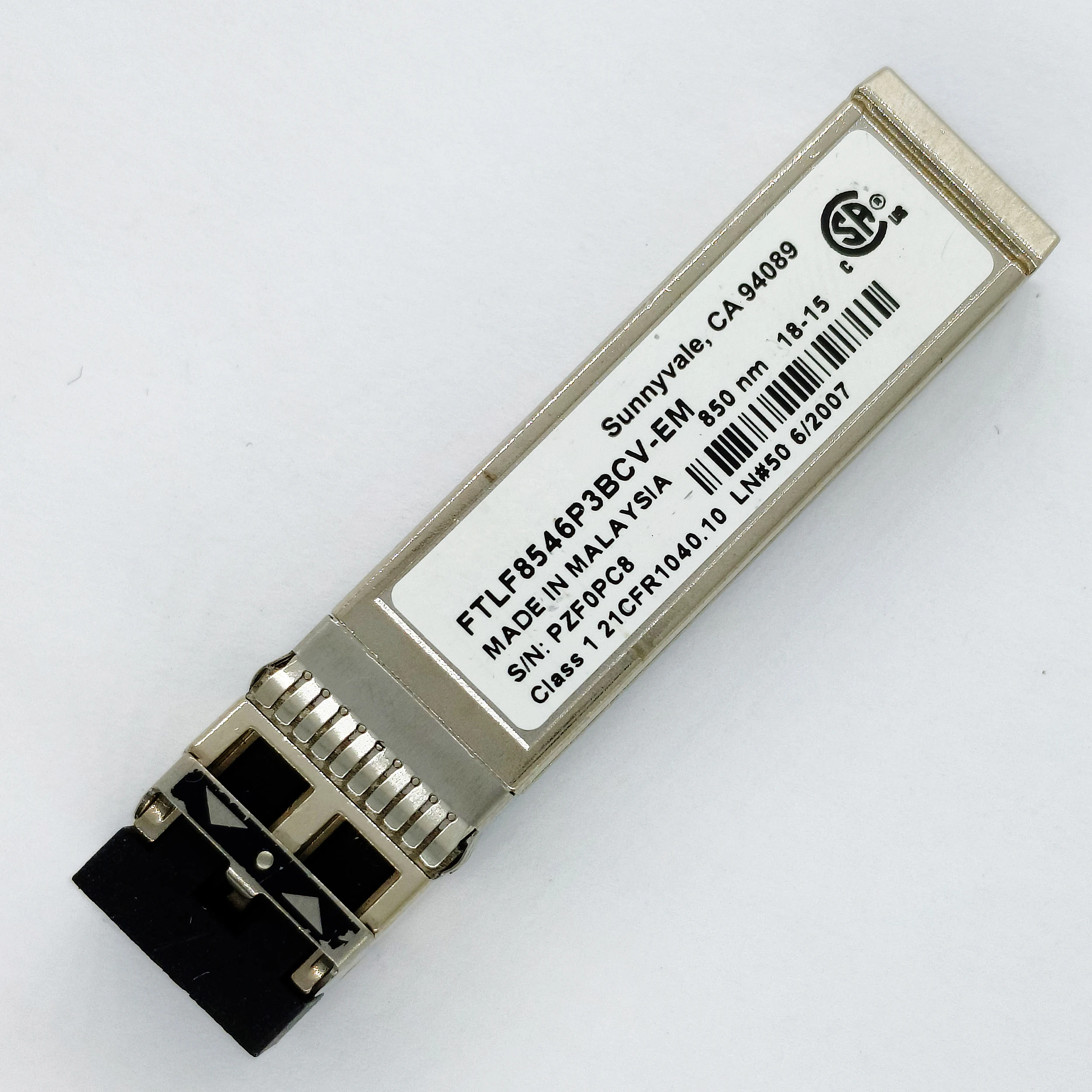 Genuine For Finisar FTLF8546P3BCV-EM 16G 850nm SR 0.1km 100m SFP28 MM Duplex LC Transceiver Optical Module