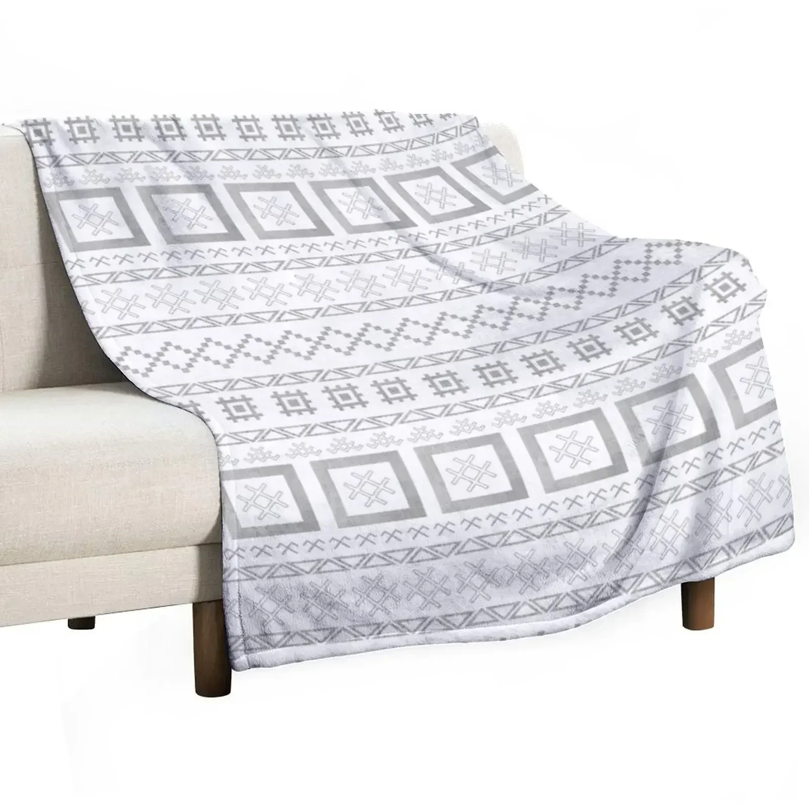 

Latvian Traditional Symbols of Luck in Rows pattern Throw Blanket Hairys Luxury Thicken Blankets