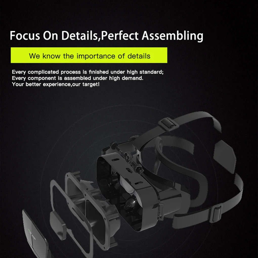 5 قطع نظارات ثلاثية الأبعاد الواقع الافتراضي VR خوذة الهاتف سماعة قابلة للتعديل بسهولة نظارات الواقع الافتراضي