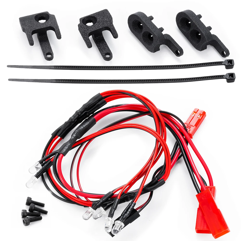 YEAHRUN Resin Headlights & Taillights LED Lights for 1:18 Redcat Ascent RC Crawler Upgrade Parts