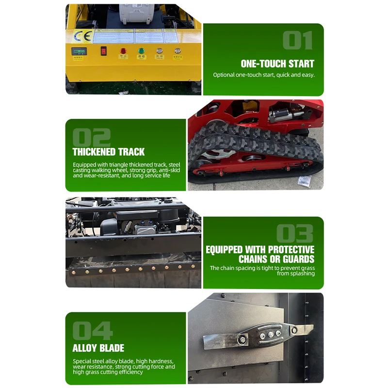 جميع التضاريس الملاحة المستقلة جزازة العشب التحكم عن بعد