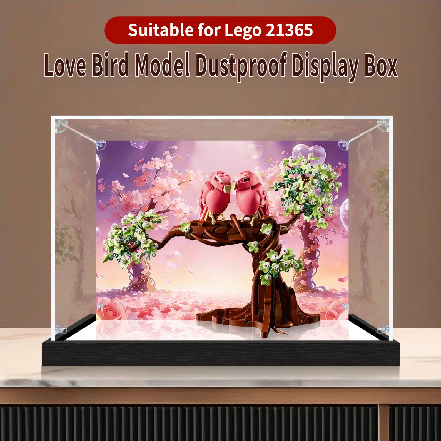 

Акриловая витрина для модели Lego 21365 Love Bird, прозрачный пылезащитный футляр для модели Lego 21365 (модель в комплект не входит)