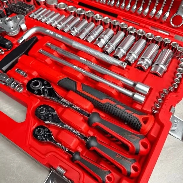166-piece Socket Screwdriver Ratchet Wrench Pliers Set Combination Multi-functional Tool Box