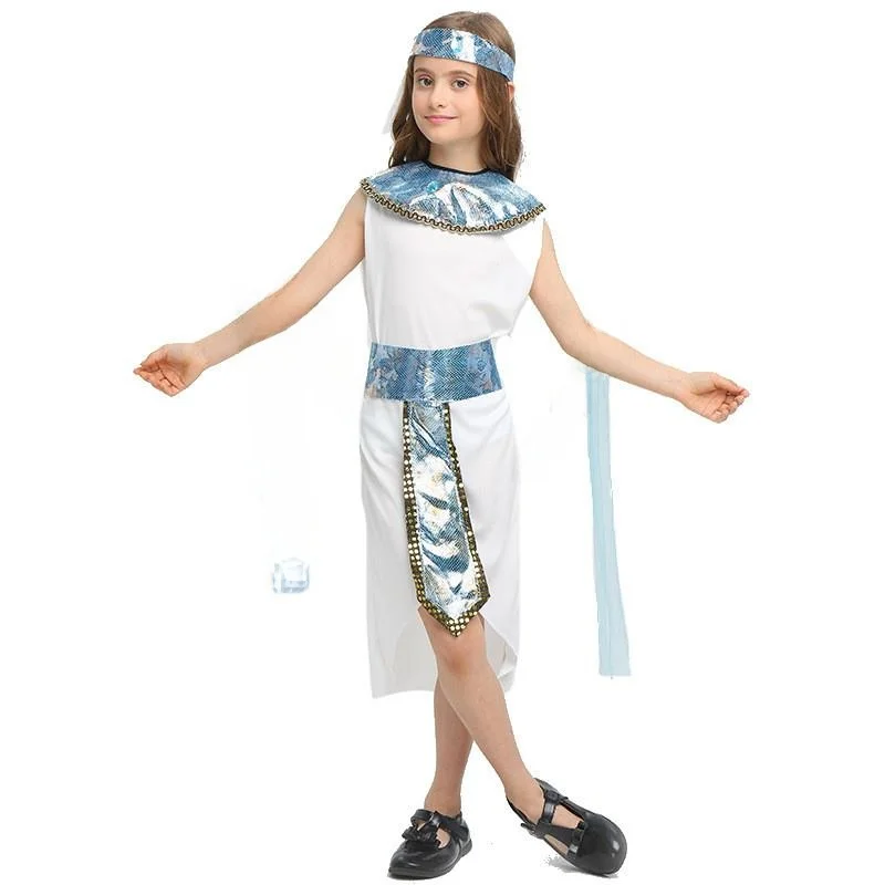 

Children's Queen Stage Performance Costume Pharaoh Performance Halloween Outfit Queen King Dress Traditional Ethnic Stage Wear
