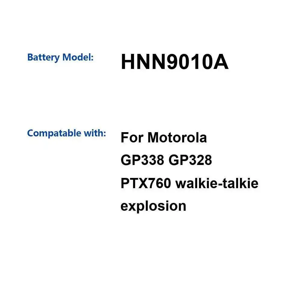 

1800Mah Walkie - Talkie Battery Reliable Power Long-Lasting HNN9010A For Motorola Moto GP338 GP328 PTX760