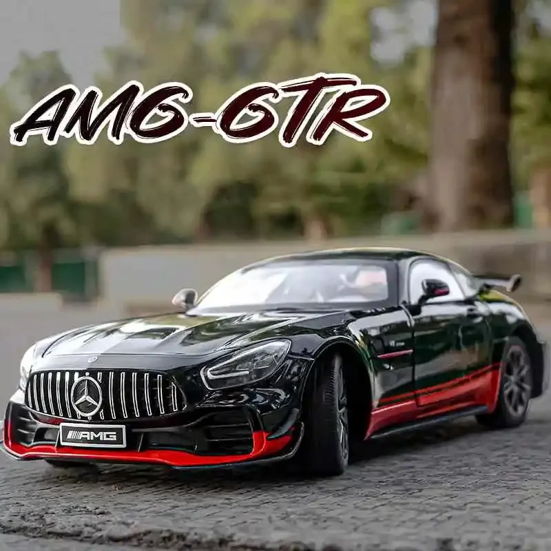 

1:18 Benzs GTR GT Green Light Alloy Miniature Car Model Diecast Metal Scale Car Model Toy Sound＆Light Childrens Vehicle Gift