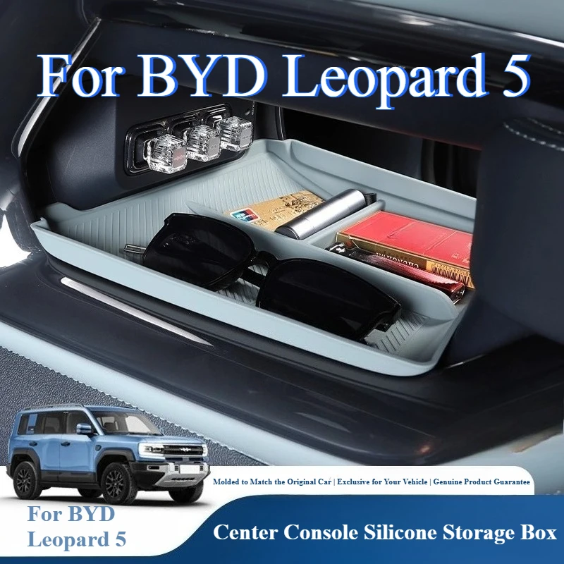 

For BYD Leopard 5 Center Console Silicone Storage Box Center Console Lower Non Slip Protective Mat