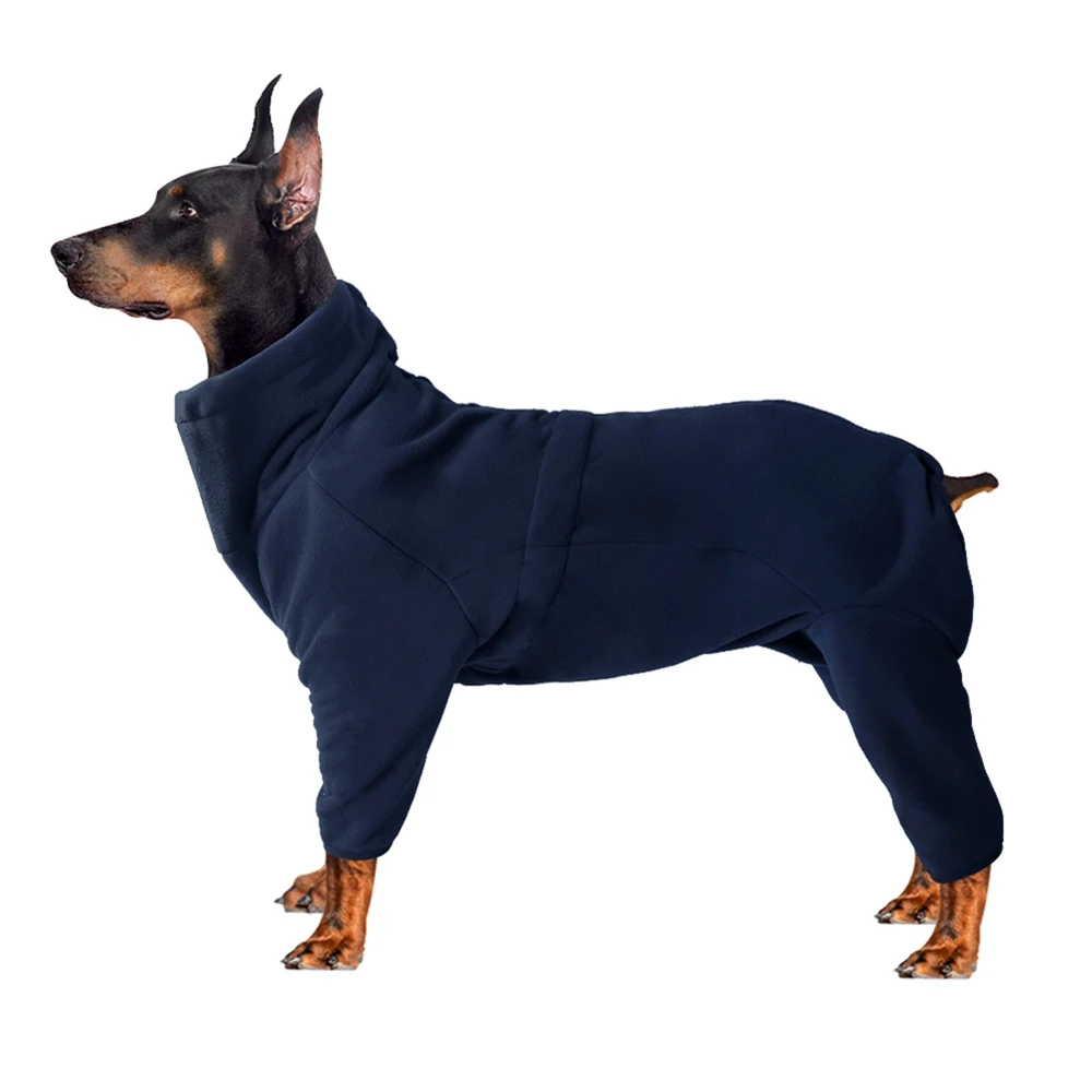 Winter Warm Dog Jumpsuit High Collar Pet Jacket for Medium Large Dogs Elasticity Dog Pajamas Labrador Costume Doberman Coat