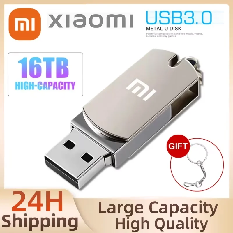 Xiaomi 16TB U Disk Mini Pen Drive memoria USB nuevas unidades Flash USB 8TB 2TB tipo C alta velocidad Usb 3,1 impermeable Pendrive metálico