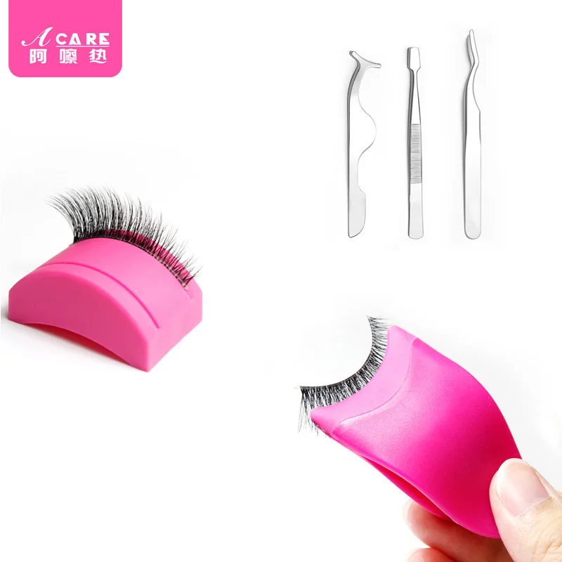 가짜 속눈썹 보조기구 A1-속눈썹 핀셋, 메이크업 클립, 초보자 속눈썹 미용사용 범용 곡선 클립