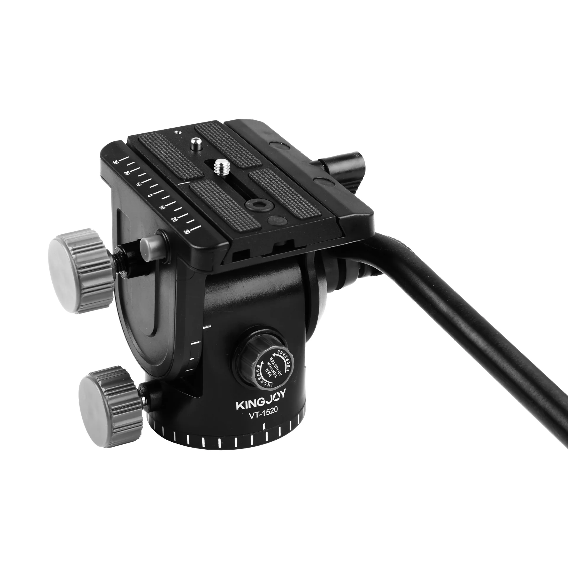 KINGJOY VT-1520 التخميد الهيدروليكي ترايبود رئيس 360 الكرة رئيس مع لوحة الإفراج السريع ل DSLR معدات التصوير الملحقات