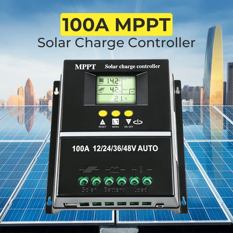 (US Stock 2-5 Days) AeternaSol 100A MPPT Solar Charge Contro