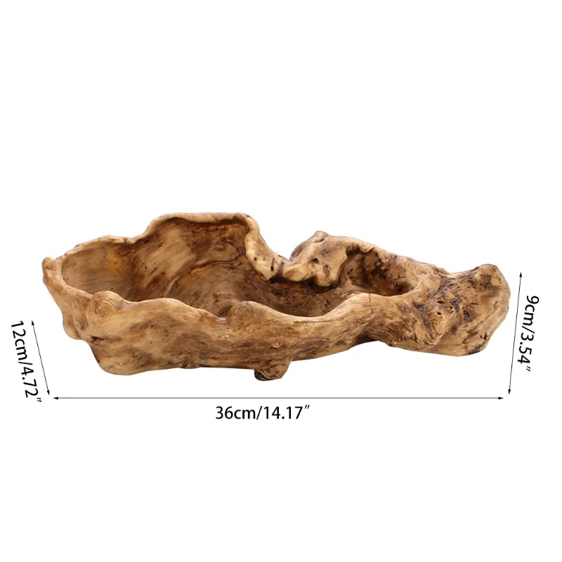 50JC Sadzarka do pnia drzewa żywicy Sztuczna rzeźba drewna Driftwood Soczysta doniczka