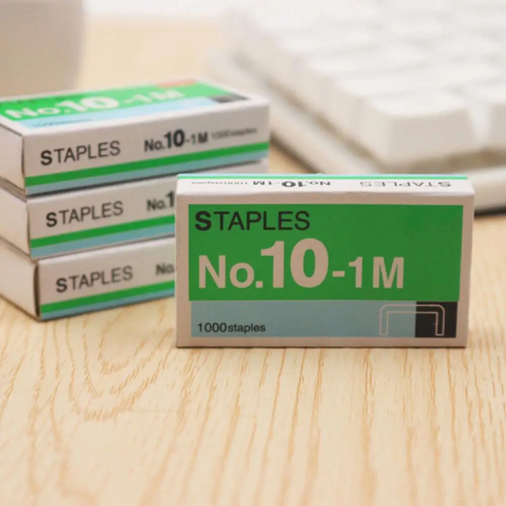 1000 Pieces Boxed High Quality No.10 Staple Standard Model Office Binding Stitching Needle Stapler Dedicated Stapler Pin