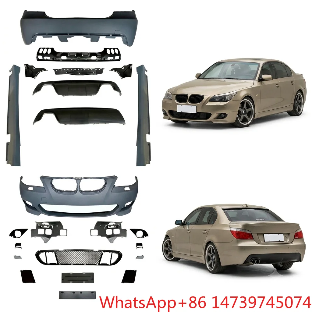 2004-2010 E60 5 Series Body Kit, MT Style Front Rear Bumper Side Skirt Complete Upgrade Parts