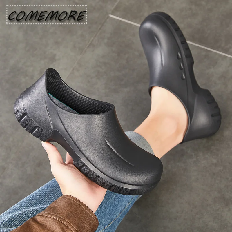 Women Causal Anti-Slip Chef Shoes Chunky Workwear Restaurant Kitchen Hotel Oil Resistant Waterproof Work Comfort Men Footwears