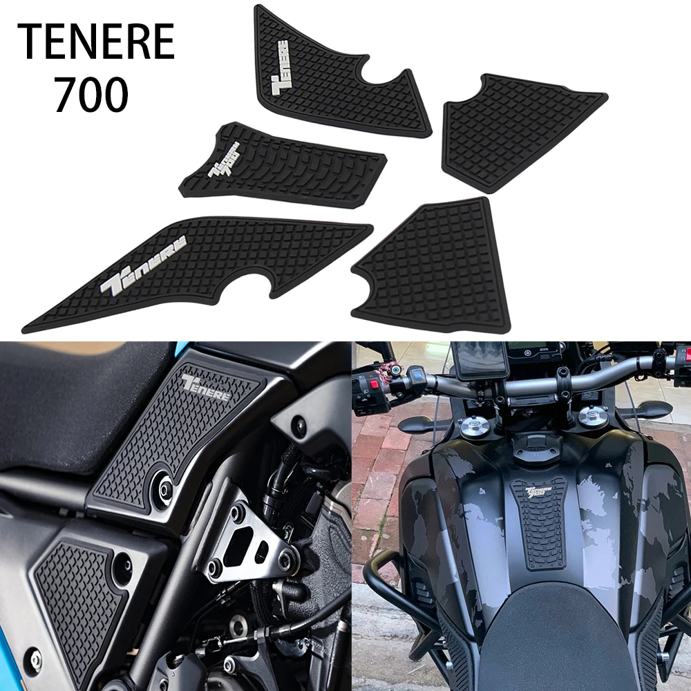 

Motorcycle FOR YAMAHA Tenere 700 T700 XTZ 700 2019 2020 Non-slip Side Fuel Tank Stickers Waterproof Pad Rubber Sticker