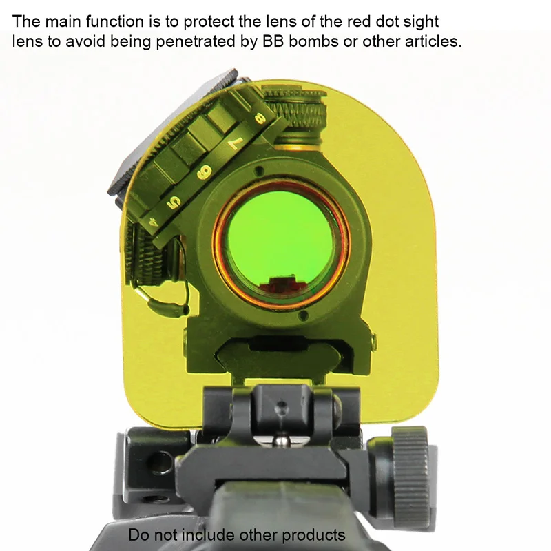 PPT Folding Protective Cover, Red Dot Scope Cover, Red Dot Sight Baffle, Made By Hard Plastic, PP33-0073