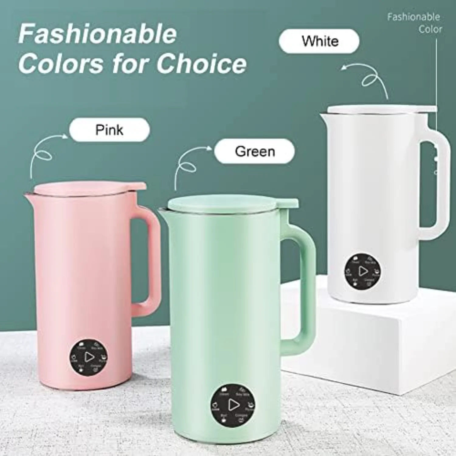 Портативная мини-машина для приготовления соевого молока с 6 функциями, соковыжималка, бесплатная фильтрация, самоочистка - 110 В белого цвета для домашнего использования