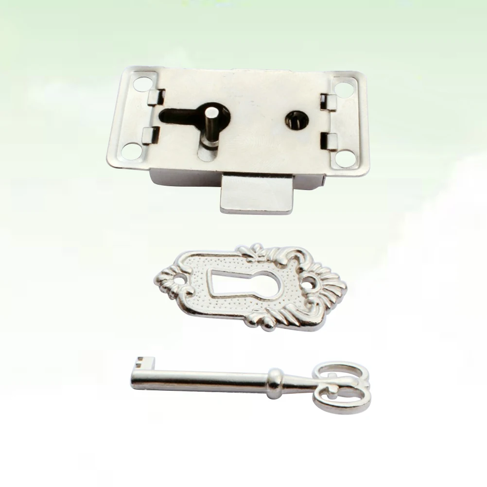 

Elegant Jewelry Box Latches Hook Locks Small Box Packing Buckle Vintage Wooden Gift Lock Decorative Hardware