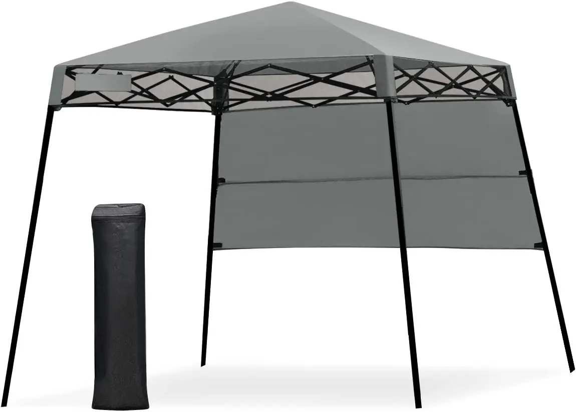 

Tangkula 7x7 Ft Pop Up Canopy, Slant Leg Outdoor Canopy with Carry Bag & 4 Stakes, Compact Portable Canopy Tent for Hiking