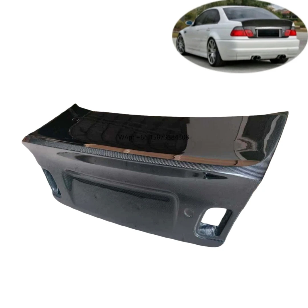 

New CSL Type Carbon Fiber Rear Trunk Cover Hood with Bolts for 3 Series E46 M3 318i 325i 330i Sedan