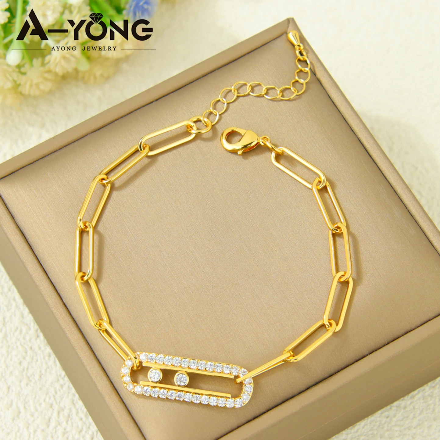 Dubai Mode-Schmuckset 21k Vergoldet Italienisches Geometrisches Zirkonia Halskette Armband Ohrringe Saudi-Arabische Damen Event-Party Schmuckstücke – Detail 5