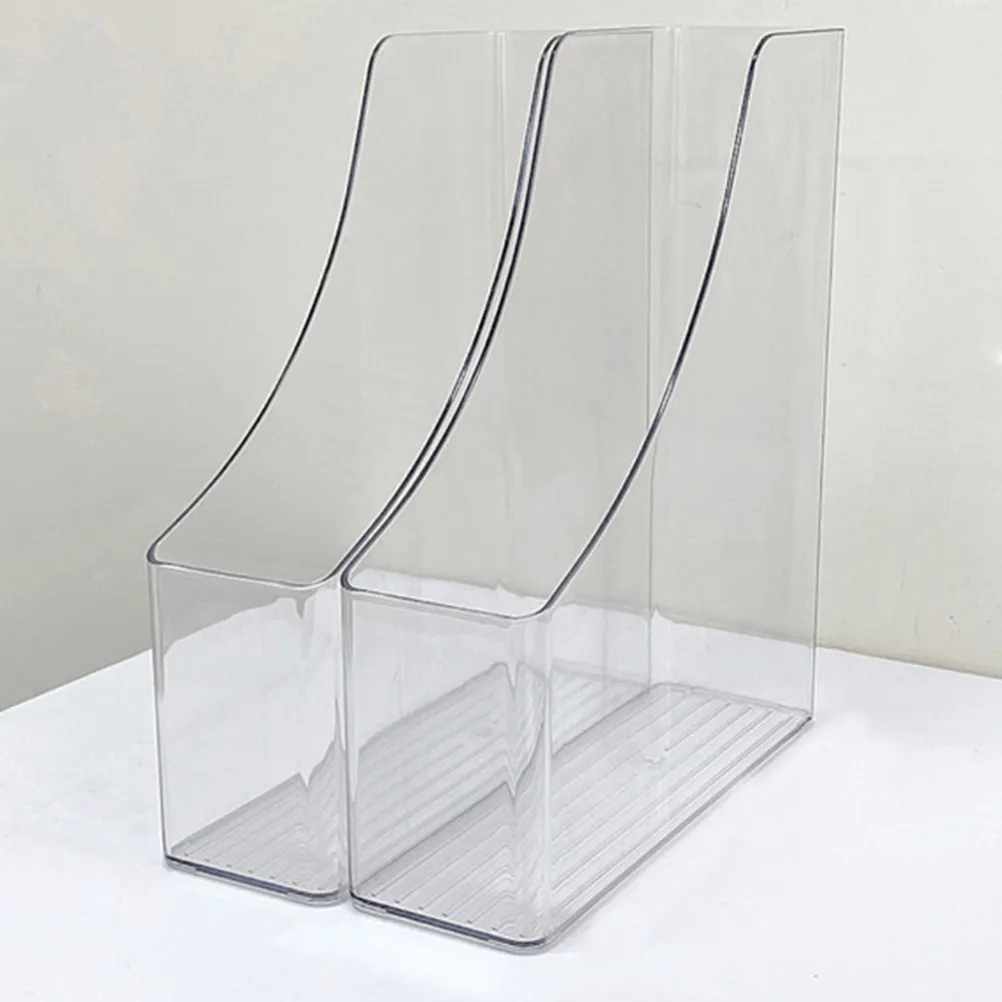 

2Pcs Transparent File Organizer Creative Desktop Document Holder Storage Rack for Office Home Study Dorm