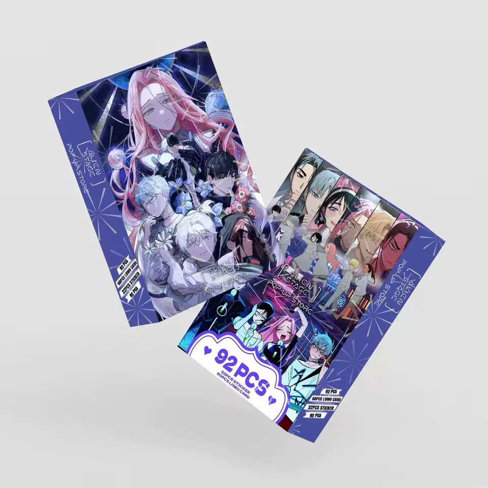 92PCS Korean Manga Alien Stage Photo Cards Set - Luka Hyuna Ivan Collectible LOMO Card With Bonus Stickers