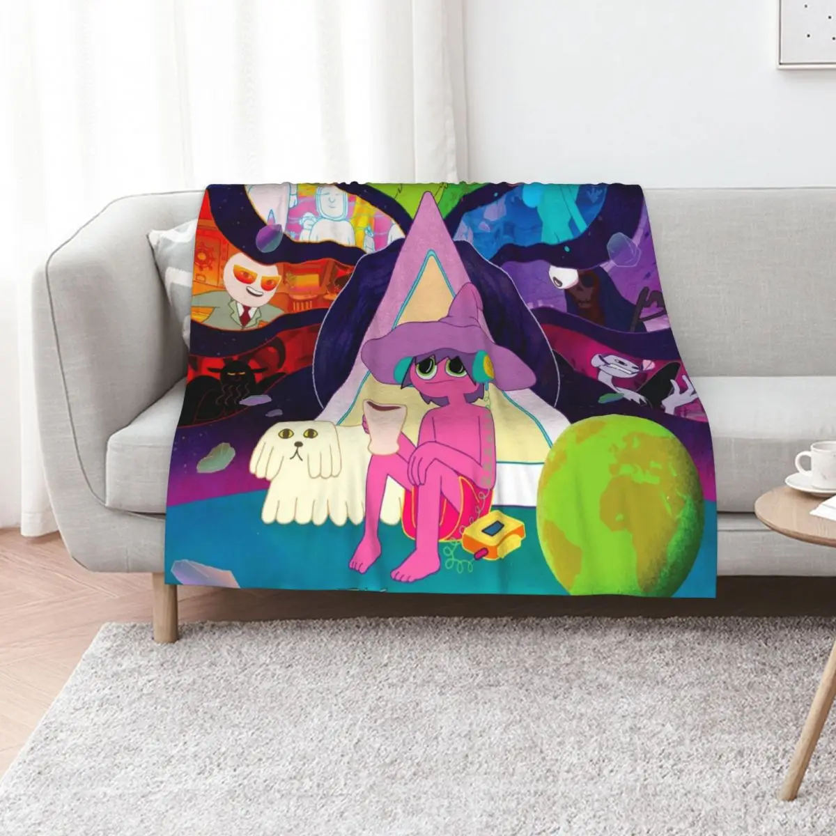 

Midnight Gospel Throw Blanket Sleeping Bag Flannels funny gift Hairy Blankets