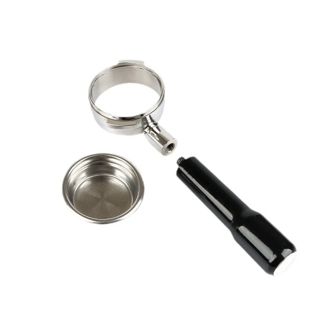 Bezzera 58mm Bottomless Portafilter Stainless Steel Naked Portafilter with Color Wood Handle, Espresso Machine Accessory view 4
