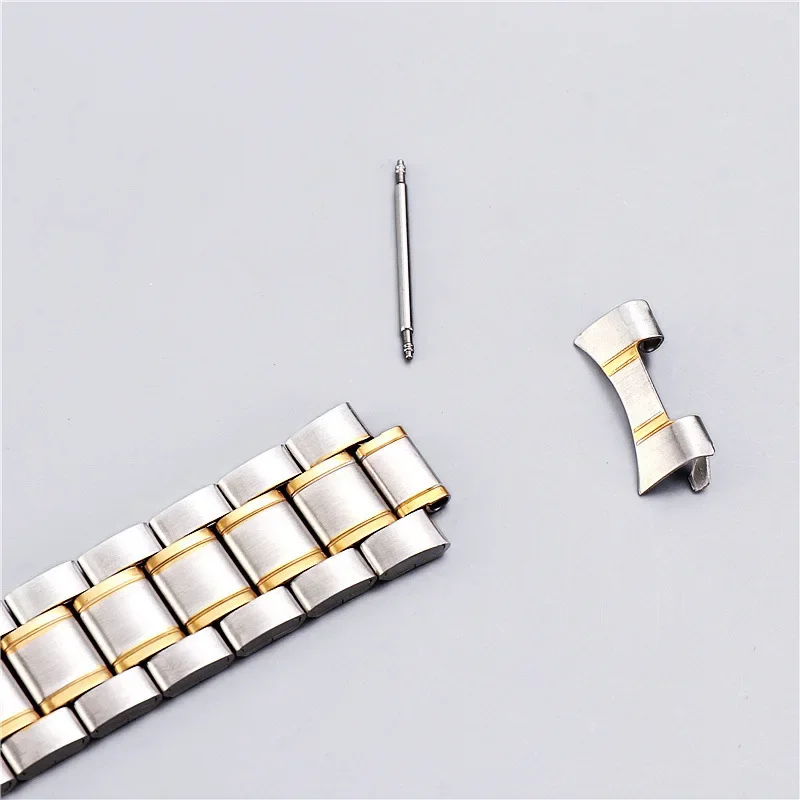 Curved End Metal Band 20mm 22mm Universal Replacement Strap for Seiko Bracelet Belt for Rolex Stainless Steel Watch Accessories