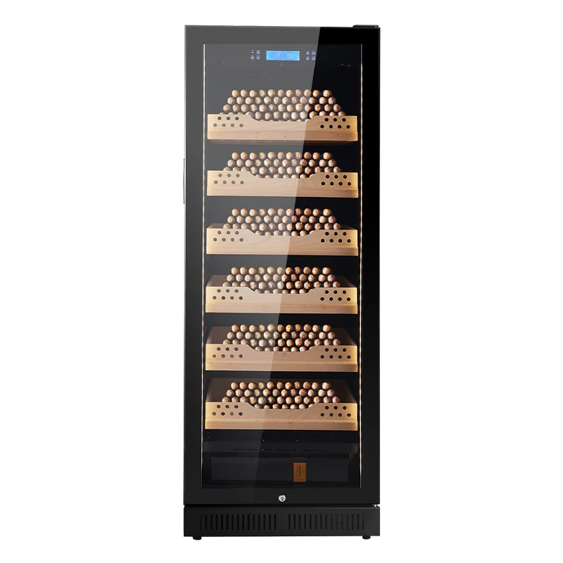 Armário de Charutos de Luxo com Grande Capacidade, Refrigerador Compressor e Umidificador