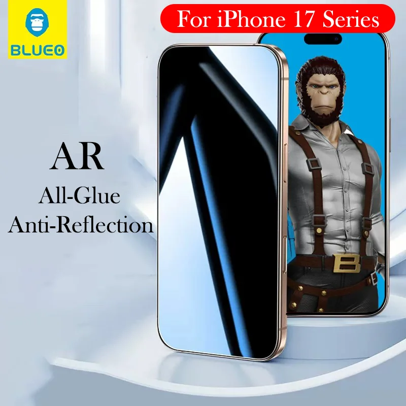

Blueo AR Privacy Tempered Glass For iPhone16 17 Pro Max Anti Spy Screen Protector for iPhone 17 Pro
