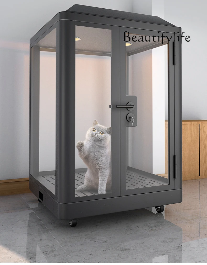 Mobile silent display cabinet Soundproof compartment  Soundproof room Small kennel Mini household soundproof box Cat room