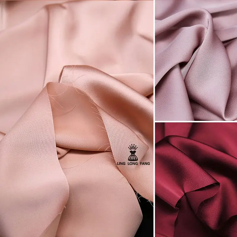 Silky Drape Satin Dress Fabric By Meter Big Brand Design Satin Fabric For Sewing Dress Women Pajamas DIY Skirt Wide Leg Pants