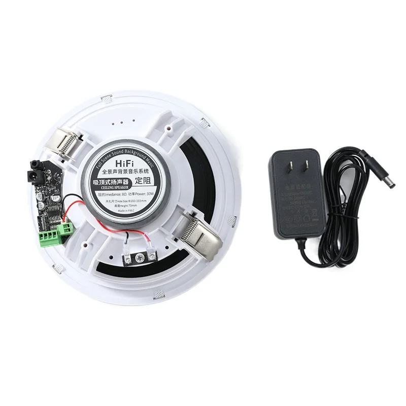 ワイヤレスBluetooth天井スピーカー,壁に取り付けられた,低音,家庭用,30W