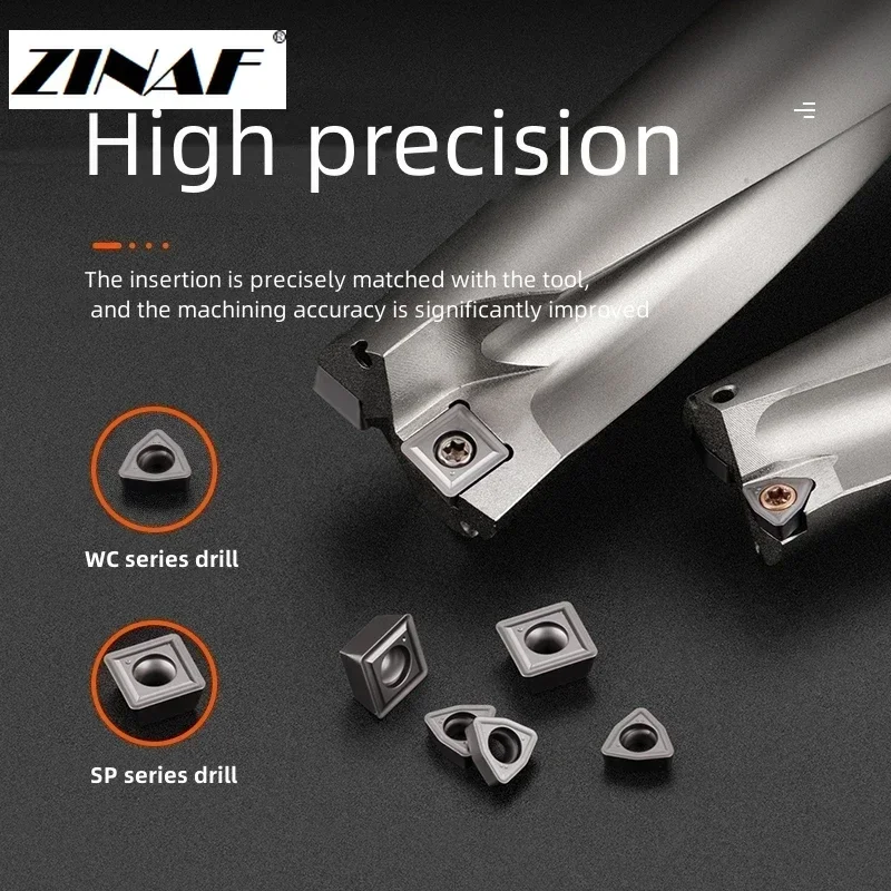 SP Series Drill Bites Insert Drill 8mm-45mm Depth 2D 3D 4D 5D Indexable U Drill CNC for SPMG Machinery Lathes Water