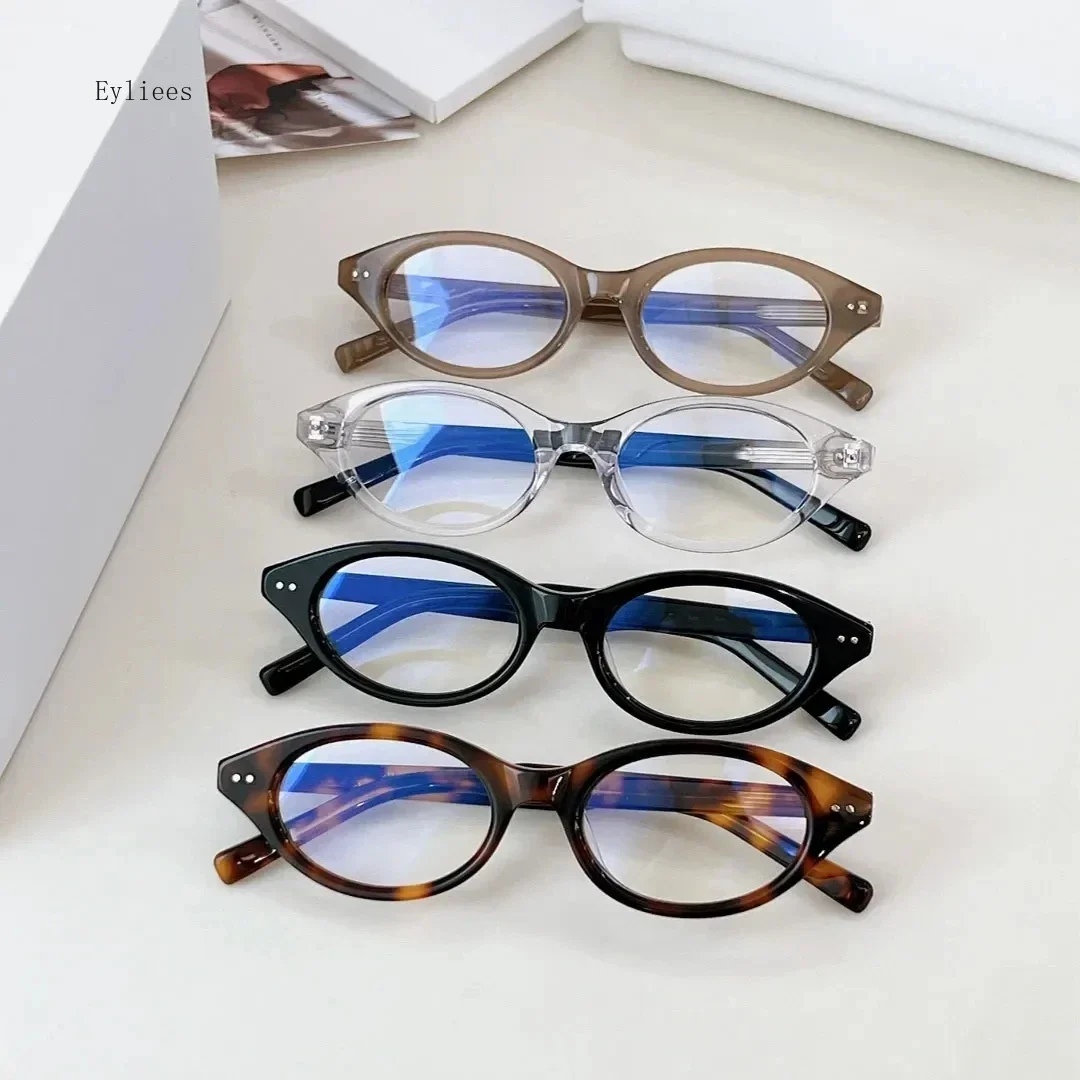 

Small Oval Clear Lens Glasses Frames Cute Candy Color Cosplay Costume Decorative Glasses Computer Spectacles Women Sunglasses