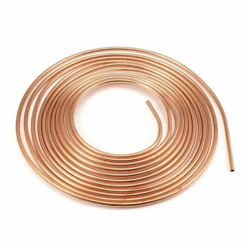 1/4 OD 25 Ft  ROLL Steel Zinc Nickel Brake Line Tubing COPPER TUBE AIR CON COIL Brake Line Tubing Coil Roll