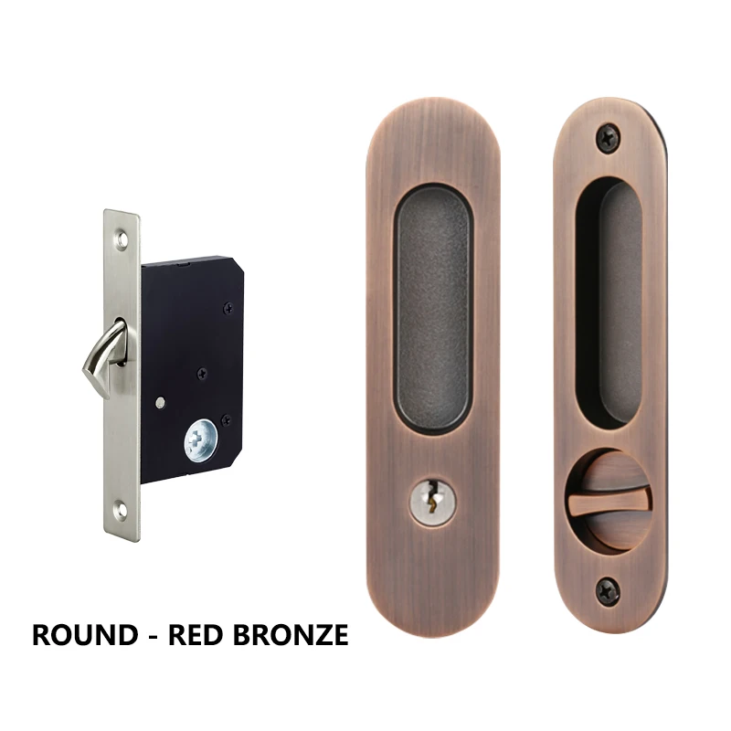 قفل الباب المنزلق قفل الباب التحول قفل الباب الخشبي غير مرئي الباب الداكن الأسود التحول مقبض الباب رحلة المطبخ قفل باب الحمام #6