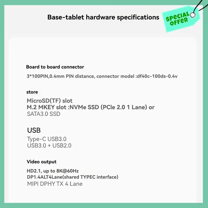

A95Q-Для Orange Pi CM5 Базовая плата для планшета с Wi-Fi + BT BLE, M.2 M-Key NVME/SATA SSD Поддержка вычислительного модуля Fororange PI 5