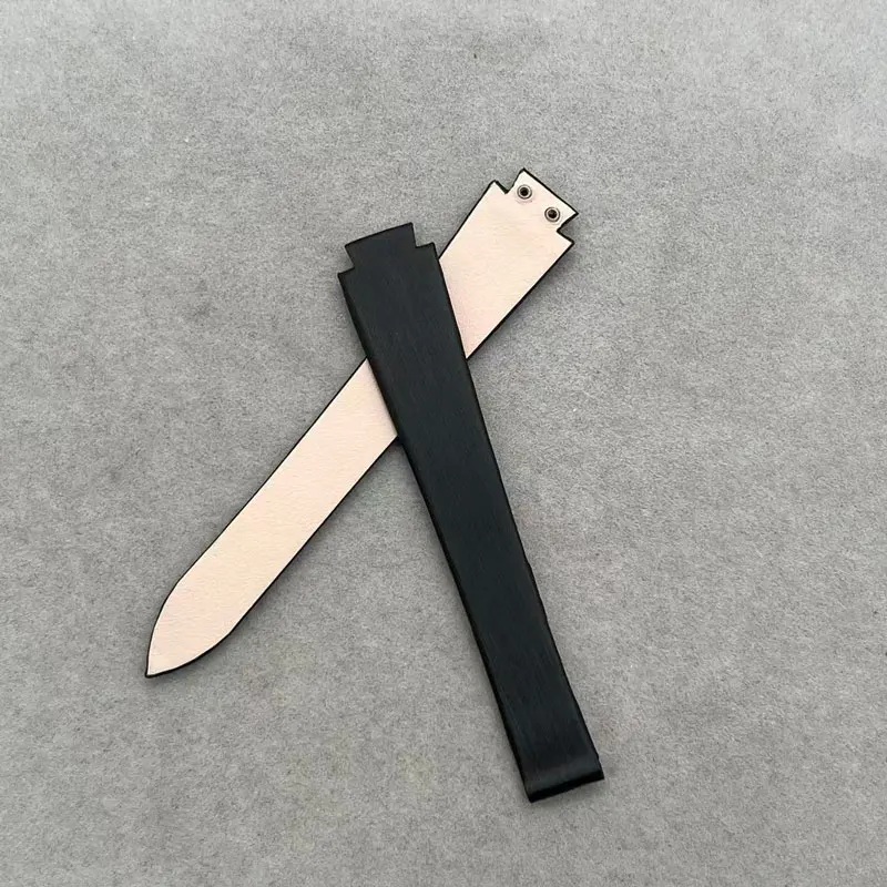 Top Handmade Custom Spun Silk Watchbands Convex Interface Calfskin Lining Applicable LIMELIGHT GALA 14MM Strap Watch Accessories