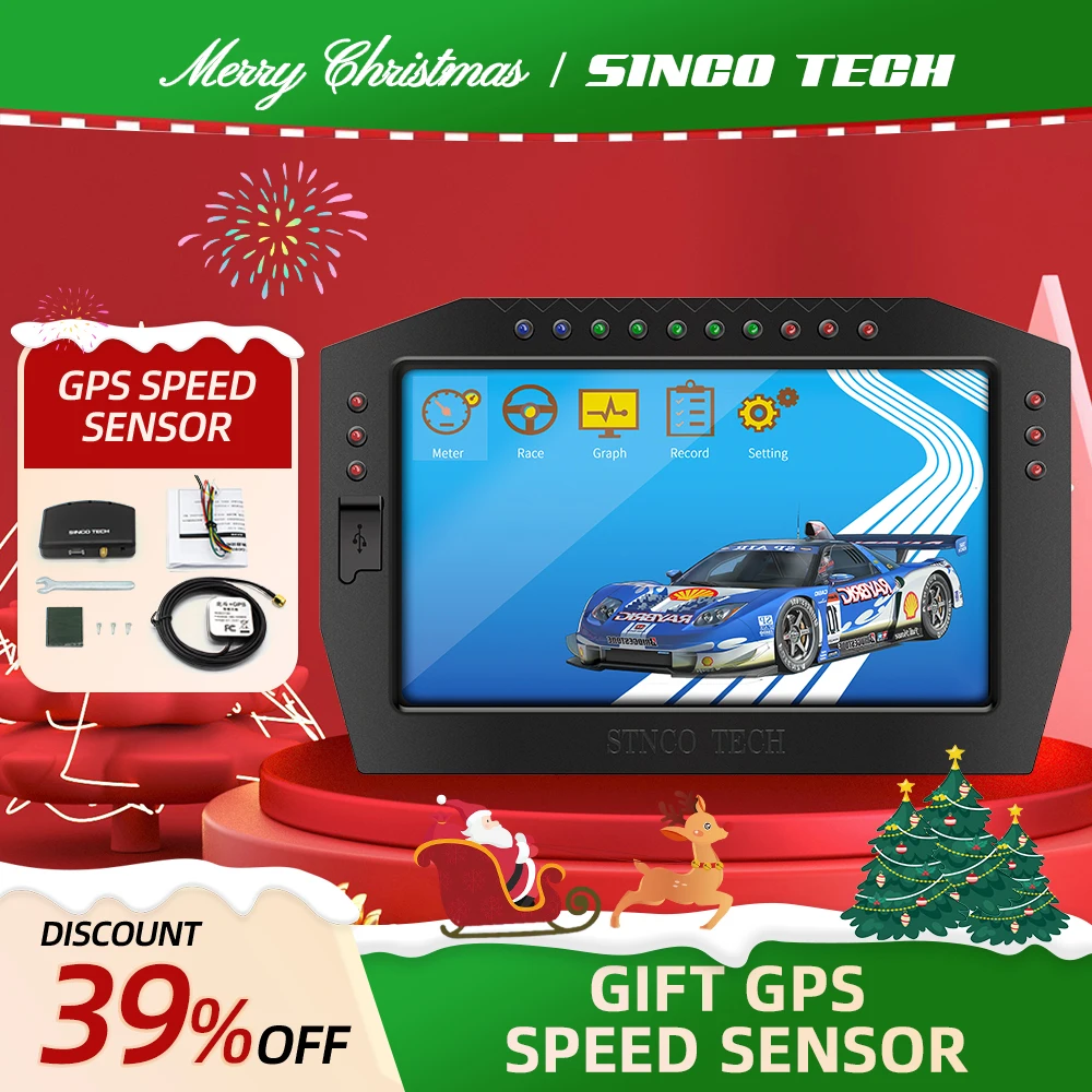 

DO909 Sinco Tech Car Racing Dashboard Gauge Display Sensor KIT LCD Screen
