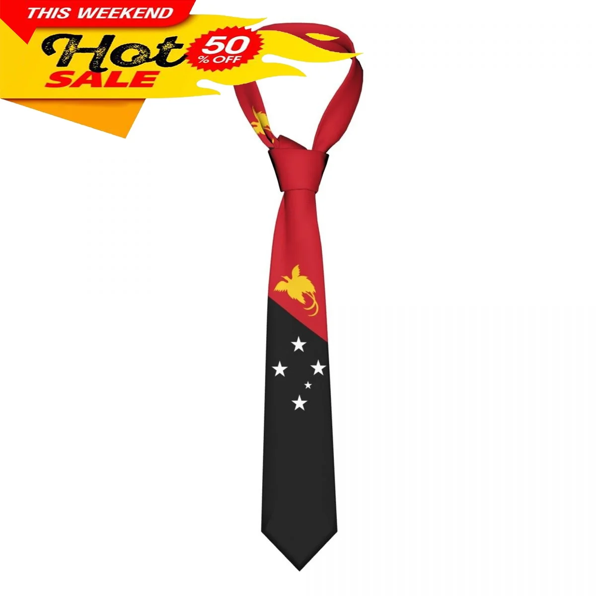 

Papua New Guinea Flag Tie Emblem Necktie Men Women Neck Ties Casual Plaid Tie Suits Slim Wedding Party Business Necktie Gravatas